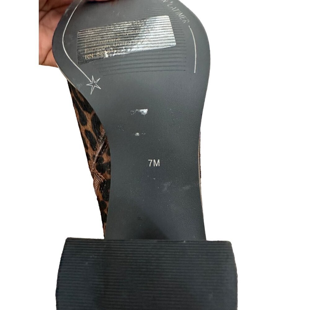 Gibson Latimer 7M Leopard Print Ankle Boots With 3-Inch Block Heel & Side Zipper - Picture 4 of 15